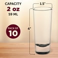 thumbnail image 5 of Cordial Shooter Shot Glasses 2 oz. Set of 10, Bulk Pack - Great for Birthdays, Parties, Indoor & Outdoor Events - Black, 5 of 5