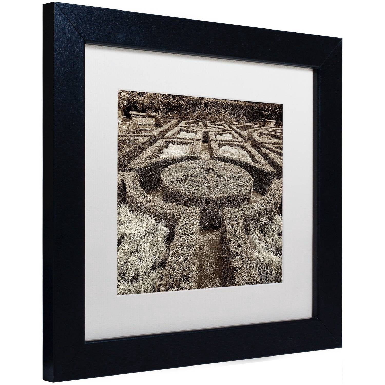 Trademark Fine Art "Tuscan Giardini I" Canvas Art by Alan Blaustein, White Matte, Black Frame