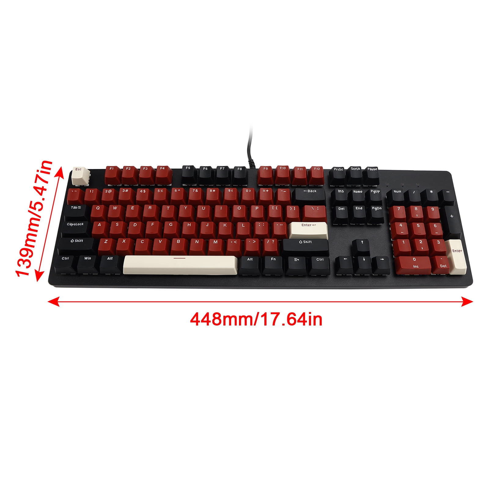 104-Key Wired Mechanical Linear Switch Gaming Keyboard Blue Switch Customizable