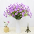 thumbnail image 7 of sunsanly Artificial Orchid Flower Branch with Stem 7 Forks Home Wedding Party Faux Daffodil Floral Arrangement Indoor Outdoor Garden Decoration Photo Props, 7 of 7