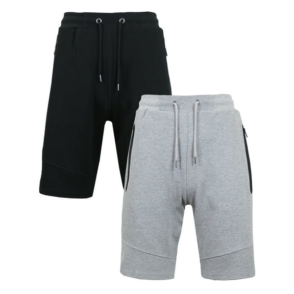 Men's lounge Tech Jogger Shorts with Zipper Side Pockets (2-Pack)