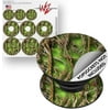 Decal Style Vinyl Skin Wrap 3 Pack for PopSockets WraptorCamo Grassy Marsh Camo Neon Green (POPSOCKET NOT INCLUDED) by WraptorSkinz