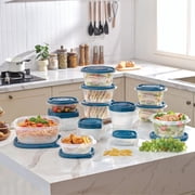 Mainstays Semi Durable 42-Piece Plastic Food Storage Container Set
