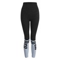thumbnail image 5 of GEWSEY High Waisted Scrunch Butt Yoga Pants for Women, Athletic Workout Leggings with Striped, Tummy Control Seamless Gym Leggings (Black, M), 5 of 7