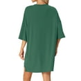 thumbnail image 3 of Conjunto de lounge de gran tamaño para mujeres INSPIRE CHIC, sudaderas de entrenamiento, camiseta con pantalones cortos de ciclista, conjuntos XL en verde oscuro, 3 of 6