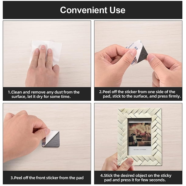 Cinta de doble cara, almohadilla de espuma adhesiva de montaje fuerte para trabajo pesado Rectángulo impermeable, Adhesivo adhesivo súper pegajoso que no deja marcas para pared de azulejos Grueso Ca