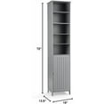 thumbnail image 3 of Safeplus 72" Tall Bathroom Storage Cabinet Free Standing Tower Organizer with Adjustable Shelves & Door, 3 of 16