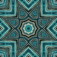 thumbnail image 2 of Haase, Andrea 15x15 Black Ornate Wood Framed with Double Matting Museum Art Print Titled - Gold Teal Tile II, 2 of 4