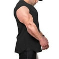thumbnail image 7 of Athletic Sleeveless Shirts For Mens Put On Stretch Ultra Soft Tank Tops Quick Dry Scooped Neck Tunics Tee Relaxed Fit Tees Trends Lightweight Camisole Gym Traning Track Joggers Clothes, 7 of 7