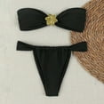 thumbnail image 2 of Xmyrz Women Swimsuits Two Piece Tankinis Split Beachwear Solid Tube Strapless Backless Women's Bathing Suits Cute Bikinis, 2 of 4