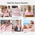 thumbnail image 4 of REDKISS 6-Piece Pink Microfiber Towel Set, Extra Large Quick Dry Absorbent Towels, 2 Bath, 2 Hand, 2 Washcloths for Bathroom, Gym, Spa, 4 of 7