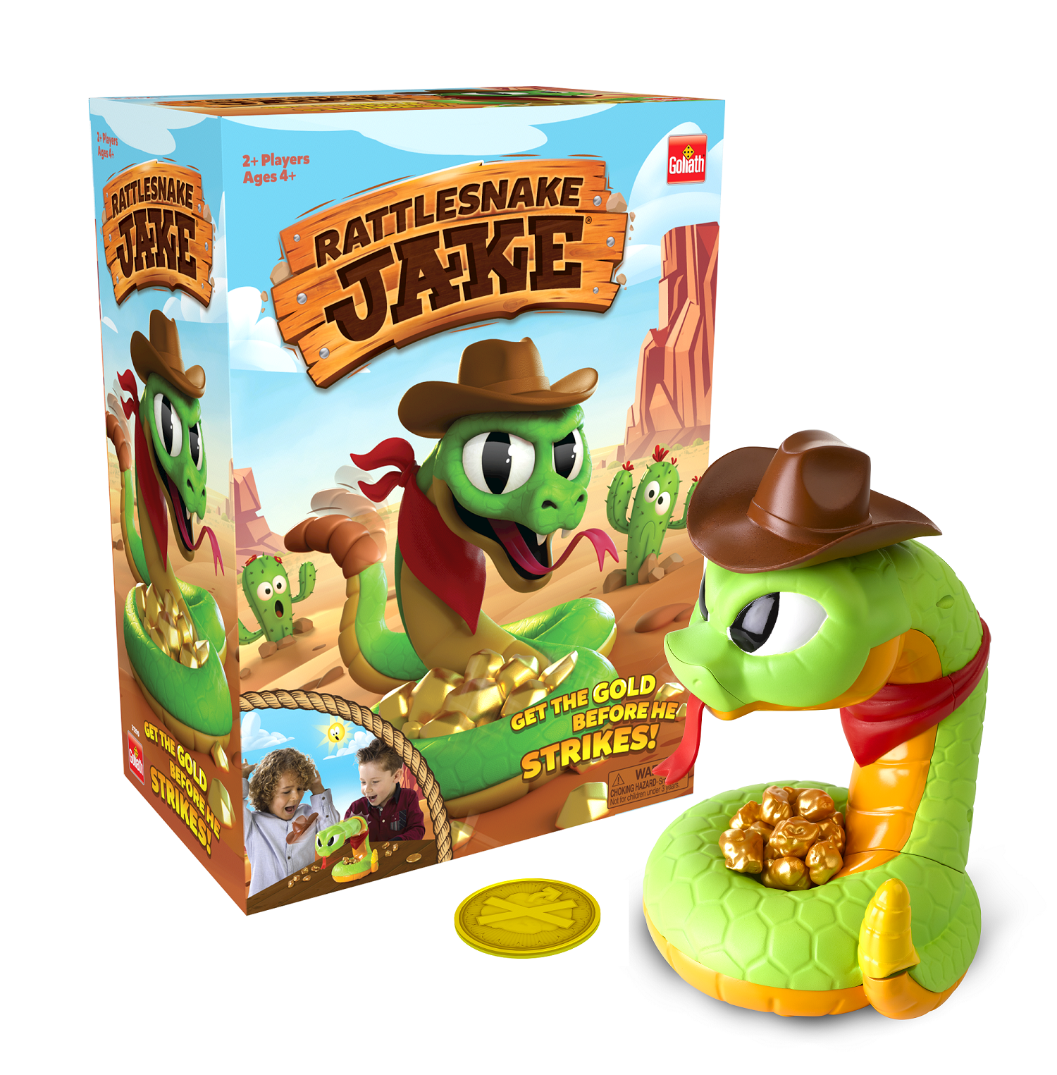 Game Get The Gold Before He Strikes Rattlesnake Jake w/ Bonus 24pcs Puzzle 