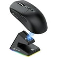 thumbnail image 3 of ATTACK SHARK X6 49g SUPERLIGHT Mouse with Magnetic Charging Dock, PixArt PAW3395 Gaming Sensor, BT/2.4G Wireless/Wired Gaming Mouse, 26000 DPI, X3 Upgraded Office Mice for Win11/Xbox/PS/Mac (Black), 3 of 10