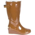 thumbnail image 3 of Forever Young Women's Tall Wedge Rain Boots with Mock Zipper, 3 of 4