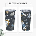 thumbnail image 4 of Kll Space Cars Stainless Steel Vacuum Insulated Coffee Cup 20 Oz Insulated Travel Mug Water Cup With Leak-Proof Straw Lid & Flip Lid,1 Metal Straws,1 Cleaning Brush, 4 of 8