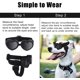 thumbnail image 4 of Gafas para perros con forma de corazón, gafas de sol ajustables para mascotas, resistentes al polvo, a los rayos UV y al viento, color negro., 4 of 5