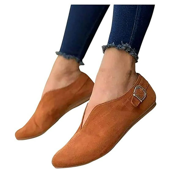 Summer Saving Clearance AXXD Antimicrobial New Year Fashion Work Ladies Fall Autumn Flats Shoes Sock Shoes Shoes For Rollback