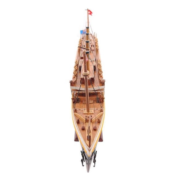 10" Black and Red 1912 RMS Titanic Small Boat Hand Painted Decorative Boat