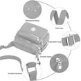 thumbnail image 5 of KXF Nylon Crossboby Bag for Women - Waterproof Zipper Multi-pocket Travel Shoulder Bag Purse Wallet (Gray), 5 of 8