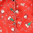 thumbnail image 6 of Dakiuu Toddler Girls Boys Christmas Satin Silk Pajamas Button Down 2 Pieces Santa Print Long Sleeve Pj Set Kids Nightgown Sleepwear 18month - 8 Years Brick Red, 6 of 7