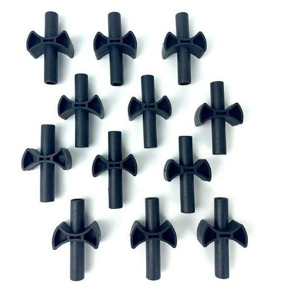 BERTDOMD 12pcs Trampoline Enclosure Pole Gap Spacers Large Trampoline Enclosure Pole Washers Accessories Trampoline Parts Gap Spacers for Trampoline Enclosure Pole Cross Shaped Pole Spacers