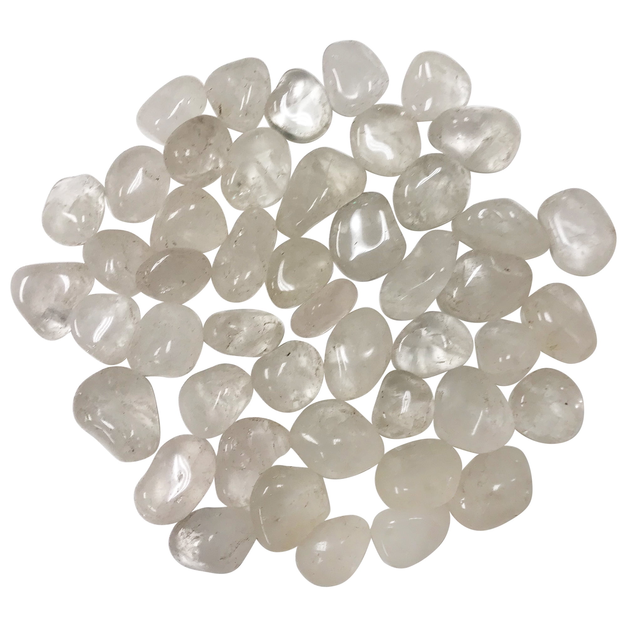 1 lb Tumbled Clear Quartz Gemstone Crystals 45-60 Stones Bulk Gem Rock Specimens 