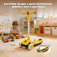thumbnail image 5 of Ambifirner Kids Ride On 3-Wheel Scooter W/Buildable Blocks, Pu Flashing Wheels And Folding Kick Scooter,Thickened Custom Aluminum Tube,5-Position Height-Adjustable Handlebar For Kids Aged 3-9, 5 of 10