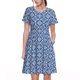 thumbnail image 1 of Balery Stylized Flowers Vintage Boho Vestidos sueltos de manga corta para mujer, vestidos de verano 2025, vestidos casuales de corte A con vuelo., 1 of 6