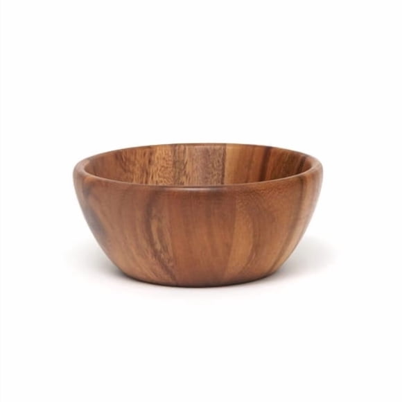 Lipper International Acacia Round Flair Serving Bowl For Fruits Or Salads, Small, 6"" Diameter X 2.5"" Height, Single Bowl
