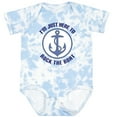 thumbnail image 3 of Inktastic Funny Sailing Im Just Here to Rock the Boat Boys or Girls Baby Bodysuit, 3 of 5