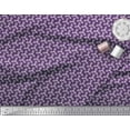 thumbnail image 2 of Soimoi Purple polyester Crepe Fabric Triangular Arrow Print Sewing Fabric Yard 52 Inch Wide, 2 of 3