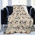 thumbnail image 1 of Dachshund In Sweaters Pattern Blankets Fleece Printed Cute Portable Soft Throw Blanket for Bed Office Quilt Dog Flannel Blanket, 1 of 7