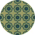 thumbnail image 1 of Ahgly Company Machine Washable Indoor Round Transitional Green Area Rugs, 4' Round, 1 of 7