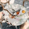 thumbnail image 3 of Spring Bird Vintage Postcard Fitted Round Tablecloths Table Covers 36"-44",Waterproof Table Cloth for Kitchen Holiday Party Tables Decor, 3 of 9