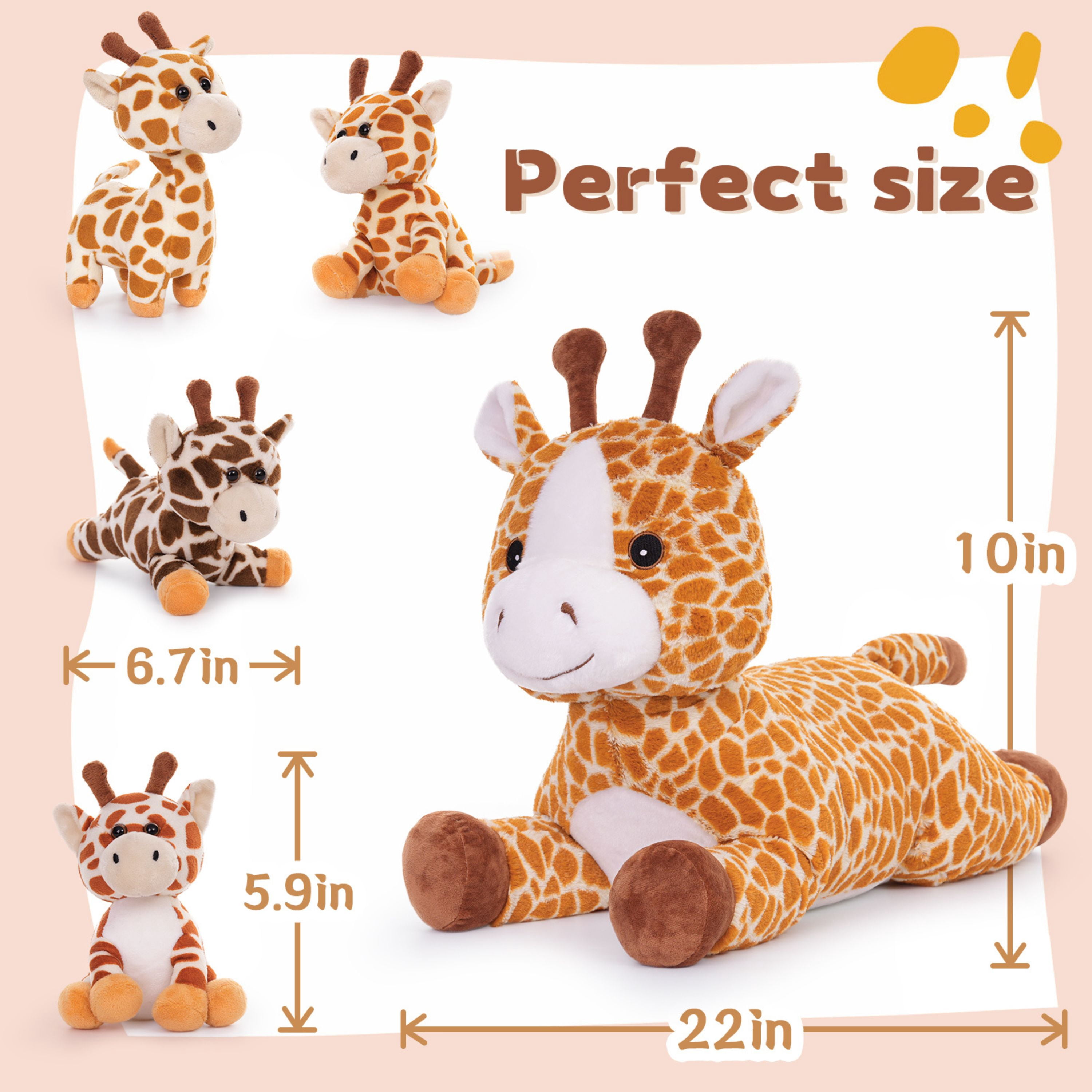 Muiteiur 5Pcs Giraffe Stuffed Animal Set 22" Giraffe Plush Toy with 4 Babies