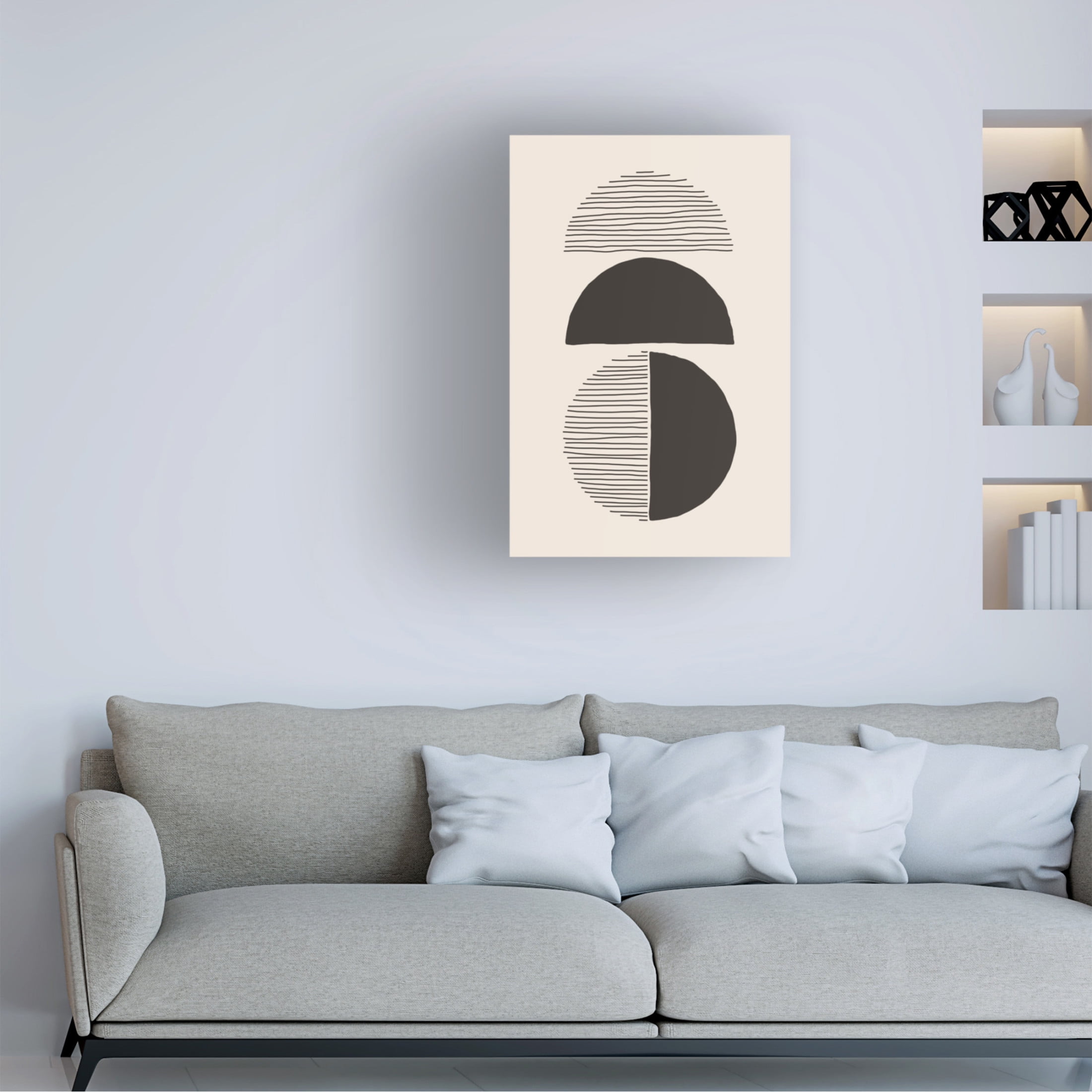 Trademark Fine Art jay stanley Circles and Lines 2 Canvas Wall Art