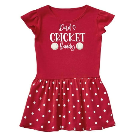 

Inktastic Dad s Cricket Buddy Gift Toddler Girl Dress