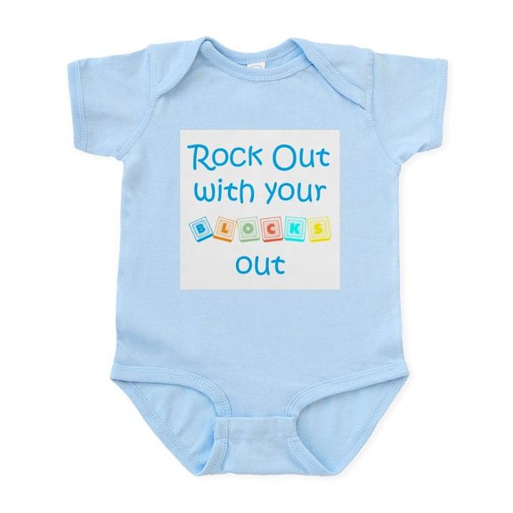 CafePress - Rock Out With Your Blocks Out Infant Bodysuit - Baby Light Bodysuit, Size Newborn - 24 Months