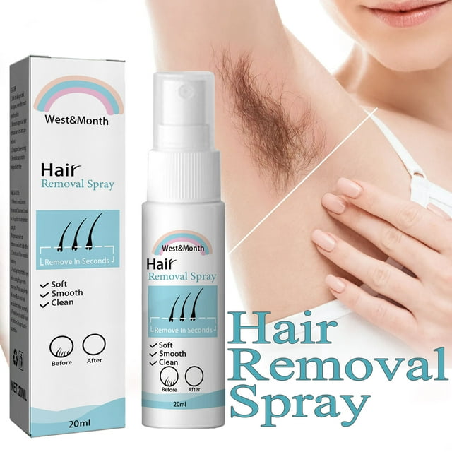 Fiudx Spray Depilatorio, Fórmula Suave, Cartucho de Vello Apto para Pieles Sensibles, Facial y Corporal, Apto para Todas Las Edades, Tamaño de Viaje de 20 Ml