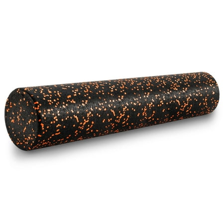 ProsourceFit High Density Speckled Black Foam Roller for Myofascial Release, Trigger Point Massage, and Muscle Therapy