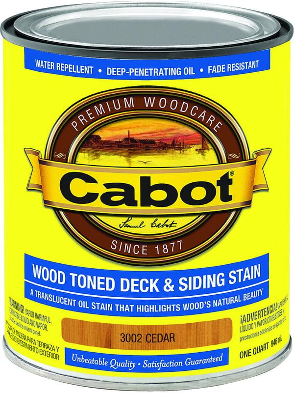 New Cabot 3002 Cabot Wood Tone Deck & Siding Stain Quart,1 Each