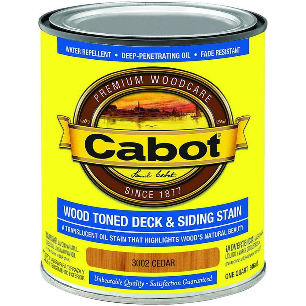 New Cabot 3002 Cabot Wood Tone Deck & Siding Stain Quart,1 Each ...