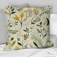 thumbnail image 2 of Designart "Simplicity in Yellow and Green Florals" Floral Printed Throw Pillow, 2 of 5