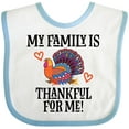 thumbnail image 3 of Inktastic Thanksgiving Turkey Family is Thankful for Me Boys or Girls Baby Bib, 3 of 4