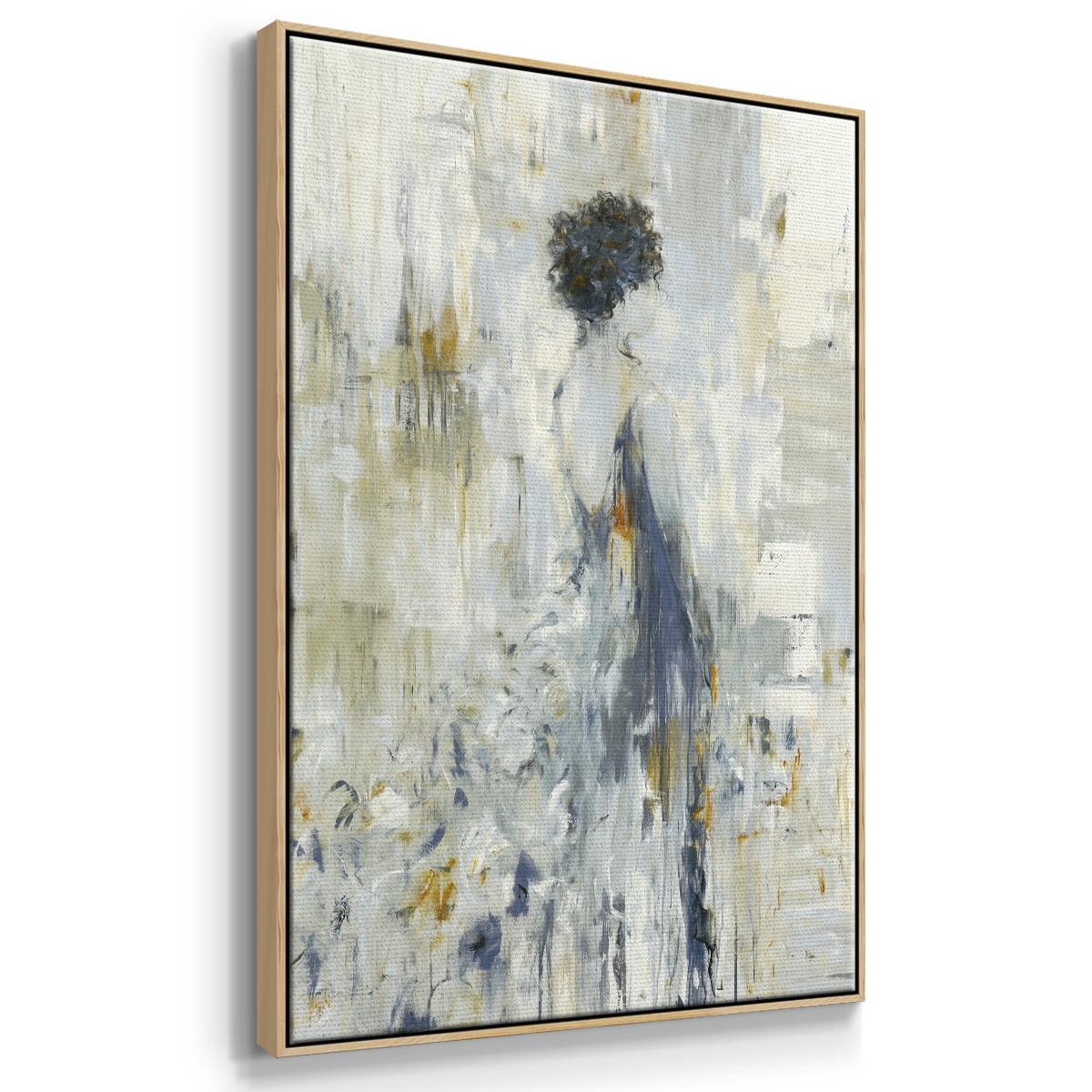 Fond Reflections Framed Premium Gallery Wrapped Canvas - Ready to Hang - 17 x 25 - Natural Wood Floating Frame