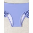 thumbnail image 7 of SGMVNU Girls 2 Piece Swimsuits Rash Guard Long Sleeve Ruffle Swim Top with Ruffle Shorts Cute Floral Bathing Suit Size 4-5 Years Blue, 7 of 7