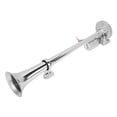 thumbnail image 5 of Bocina de trompeta eléctrica, 1 tubo para tren, coche, barco, aleación de Zinc, cromado, 135db, 450mm, 12V/24V, 5 of 5