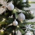 thumbnail image 6 of Barton Alpine Pencil Christmas Tree, Pre-Lit Slim Artificial Holiday Decoration, 4.6' Lighted Skinny With Pot Base, Warm White Lights, 6 of 6