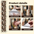 thumbnail image 5 of Peel and Stick Wallpaper 17.7in x 9.8ft Abstract Geometric Curved Shapes Earthy Tones Contact Paper Vinyl Waterproof Self Adhesive Wall Paper for Bedroom Shelf Cabinet Renter Friendly, 5 of 8