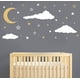 thumbnail image 3 of Calcomanía de pared de luna, estrellas y nubes, decoración de pared para niños, calcomanías de pared para habitación de niños, calcomanías de pared para habitación de niños, calcomanías de vinilo para pared para niños, bebés, niños, niñas, dormitorio Y08 (blanco, dorado) Ormromra WMPH-1822, 3 of 6